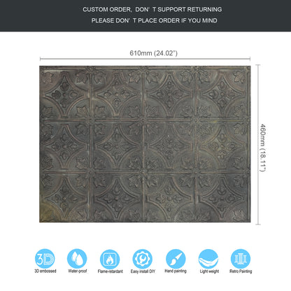 10tiles/lot Tin Ceiling Tiles for Book Cafés, Literary Stores and Creative Cultural Spaces PLB10