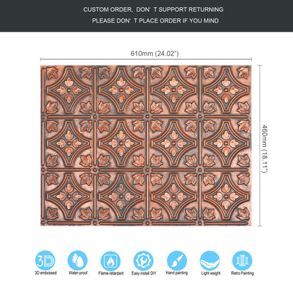 10tiles/lot Aged Decorative Ceiling Panels for Rustic Inns, Guesthouses and Boutique Hotels PLB10