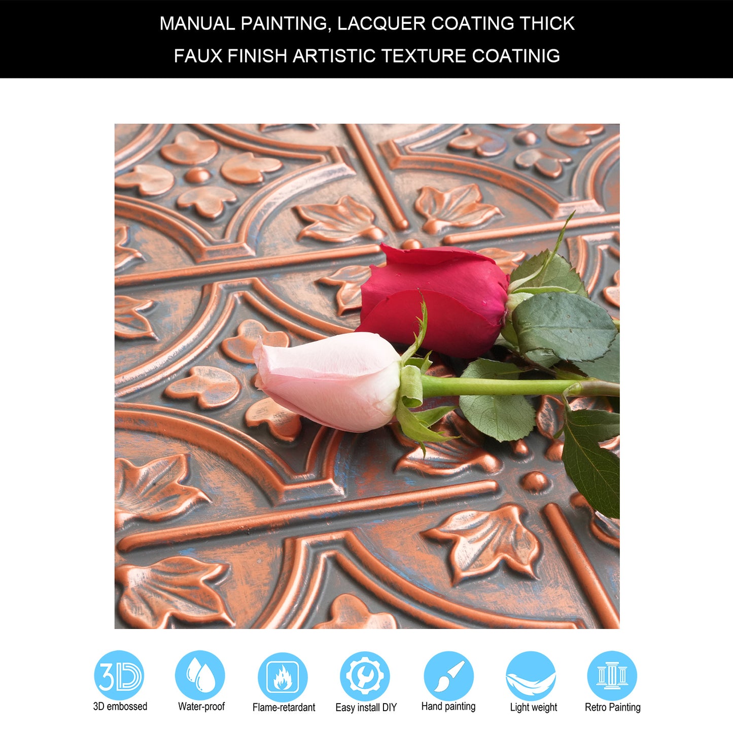 10tiles/lot Aged Decorative Ceiling Panels for Rustic Inns, Guesthouses and Boutique Hotels PLB10