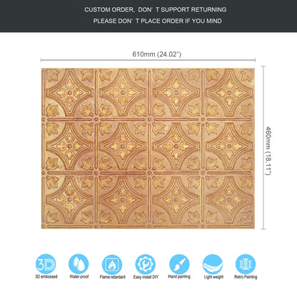 10tiles/lot Aged Decorative Ceiling Panels for Rustic Inns, Guesthouses and Boutique Hotels PLB10