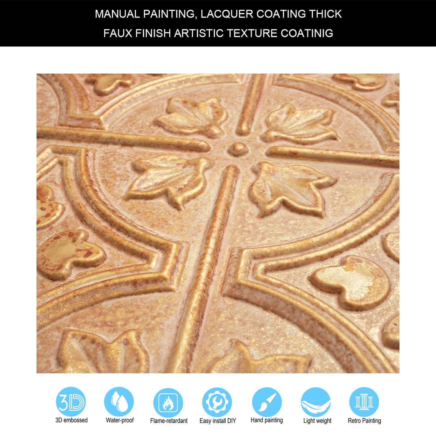 10tiles/lot Aged Decorative Ceiling Panels for Rustic Inns, Guesthouses and Boutique Hotels PLB10