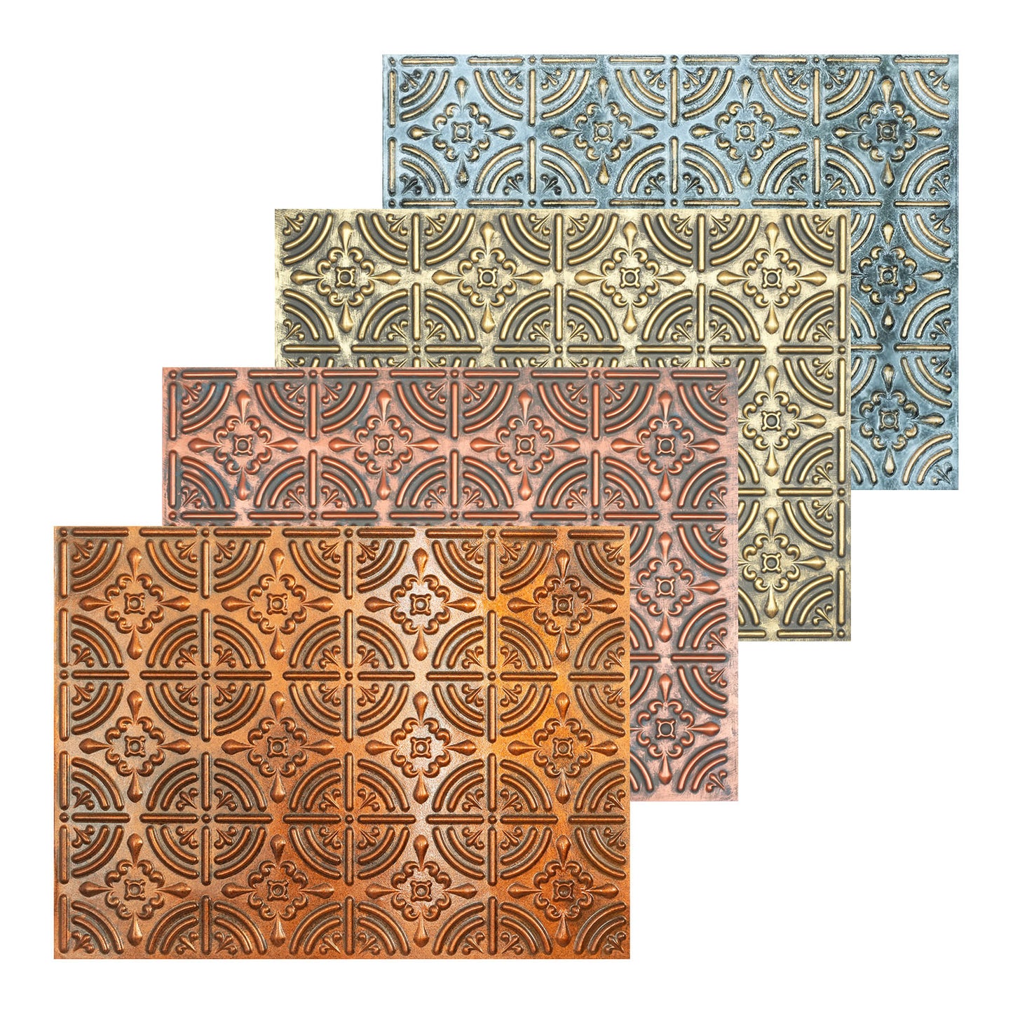 10tiles/lot Embossed Tin Ceiling Tiles for Boutique Hotels, Villas and Luxury Apartments PLB18