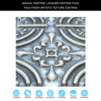 10tiles/lot Pressed Faux Tin Ceiling Tiles for Heritage Bars, Vintage Restaurants and Boutique Hotels PLB18