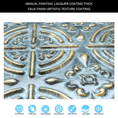 10tiles/lot Embossed Tin Ceiling Tiles for Boutique Hotels, Villas and Luxury Apartments PLB18