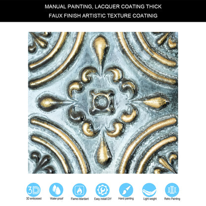 10tiles/lot Embossed Tin Ceiling Tiles for Boutique Hotels, Villas and Luxury Apartments PLB18