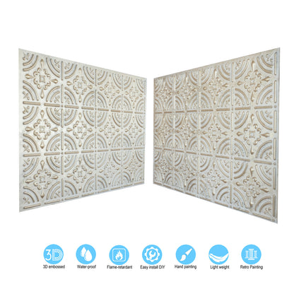 10tiles/lot Pressed Faux Tin Ceiling Tiles for Heritage Bars, Vintage Restaurants and Boutique Hotels PLB18