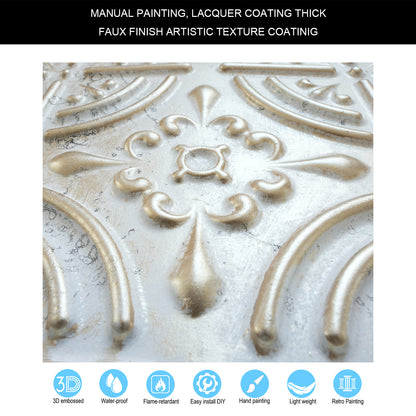 10tiles/lot Pressed Faux Tin Ceiling Tiles for Heritage Bars, Vintage Restaurants and Boutique Hotels PLB18