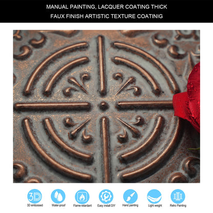 10tiles/lot Pressed Faux Tin Ceiling Tiles for Heritage Bars, Vintage Restaurants and Boutique Hotels PLB18