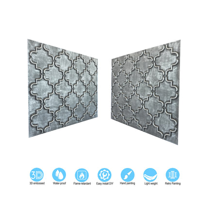 10tiles/lot 3D Faux Metal Ceiling Tiles for Stylish Bars, Clubs and Trendy Restaurants PLB28