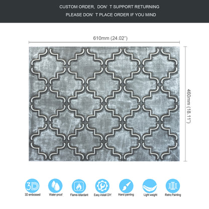 10tiles/lot 3D Faux Metal Ceiling Tiles for Stylish Bars, Clubs and Trendy Restaurants PLB28