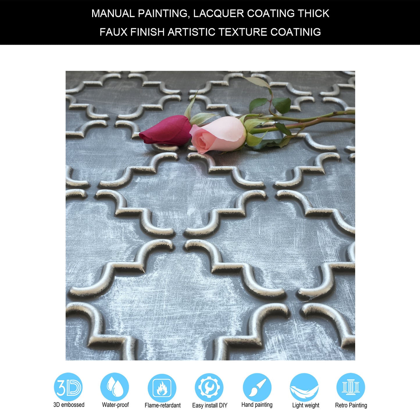 10tiles/lot 3D Faux Metal Ceiling Tiles for Stylish Bars, Clubs and Trendy Restaurants PLB28