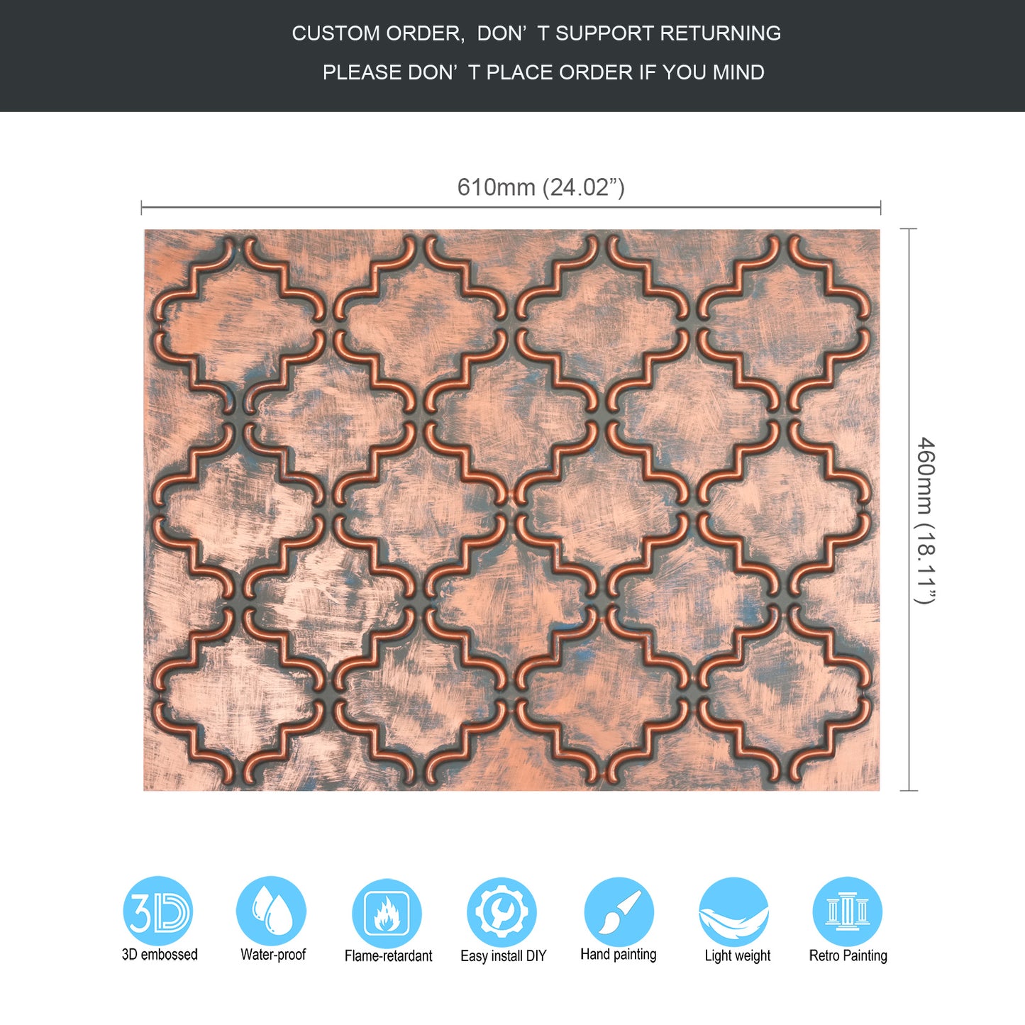 10tiles/lot Aged Decorative Ceiling Panels for Rustic Inns, Guesthouses and Boutique Hotels PLB28