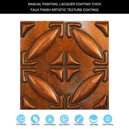 10tiles/lot Textured PVC Ceiling Tiles for Light-Luxury Restaurants, Salons and Beauty Studios PLB38