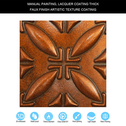 10tiles/lot Textured PVC Ceiling Tiles for Light-Luxury Restaurants, Salons and Beauty Studios PLB38