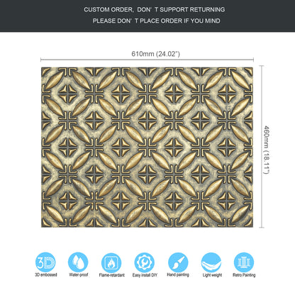 10tiles/lot Faux Tin Ceiling Panels for High-End Restaurants, Coffee Bars and Luxury Apartments PLB38