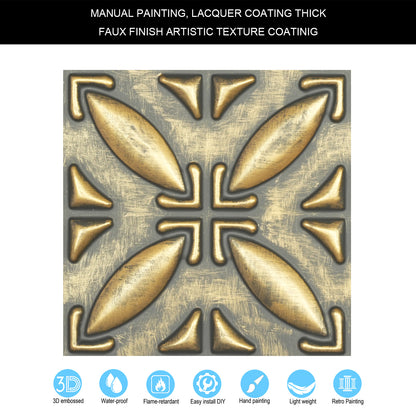 10tiles/lot Faux Tin Ceiling Panels for High-End Restaurants, Coffee Bars and Luxury Apartments PLB38