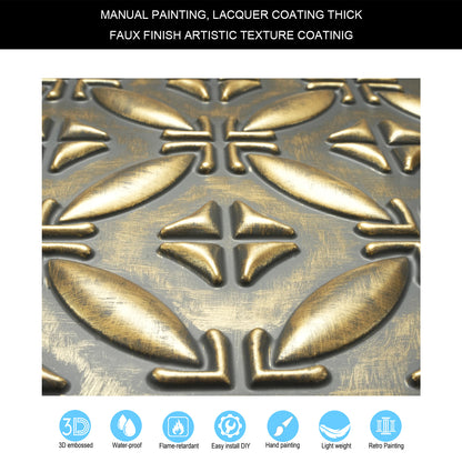 10tiles/lot Faux Tin Ceiling Panels for High-End Restaurants, Coffee Bars and Luxury Apartments PLB38