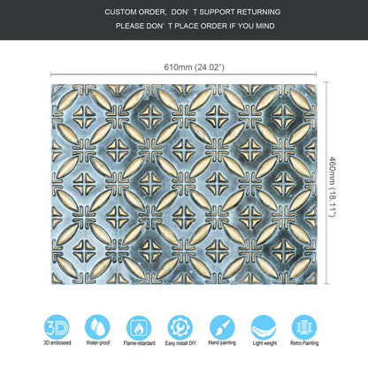 10tiles/lot Faux Tin Ceiling Panels for High-End Restaurants, Coffee Bars and Luxury Apartments PLB38