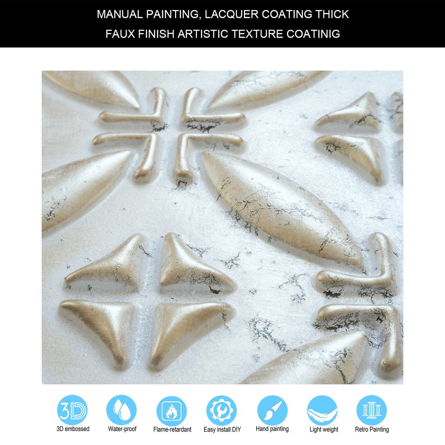 10tiles/lot Faux Tin Ceiling Panels for High-End Restaurants, Coffee Bars and Luxury Apartments PLB38