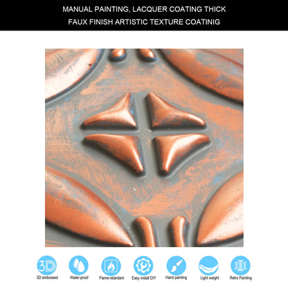 10tiles/lot Textured PVC Ceiling Tiles for Light-Luxury Restaurants, Salons and Beauty Studios PLB38