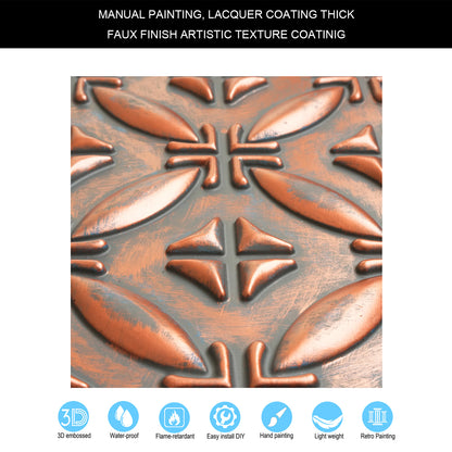 10tiles/lot Textured PVC Ceiling Tiles for Light-Luxury Restaurants, Salons and Beauty Studios PLB38