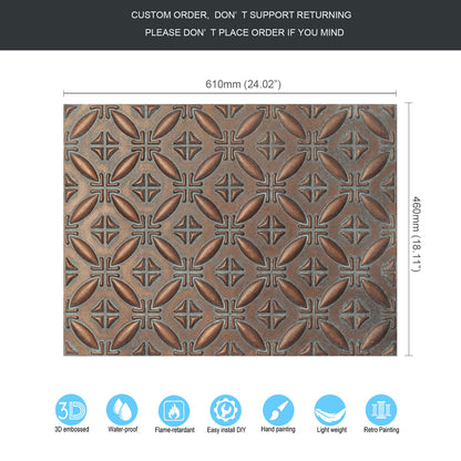 10tiles/lot Textured PVC Ceiling Tiles for Light-Luxury Restaurants, Salons and Beauty Studios PLB38