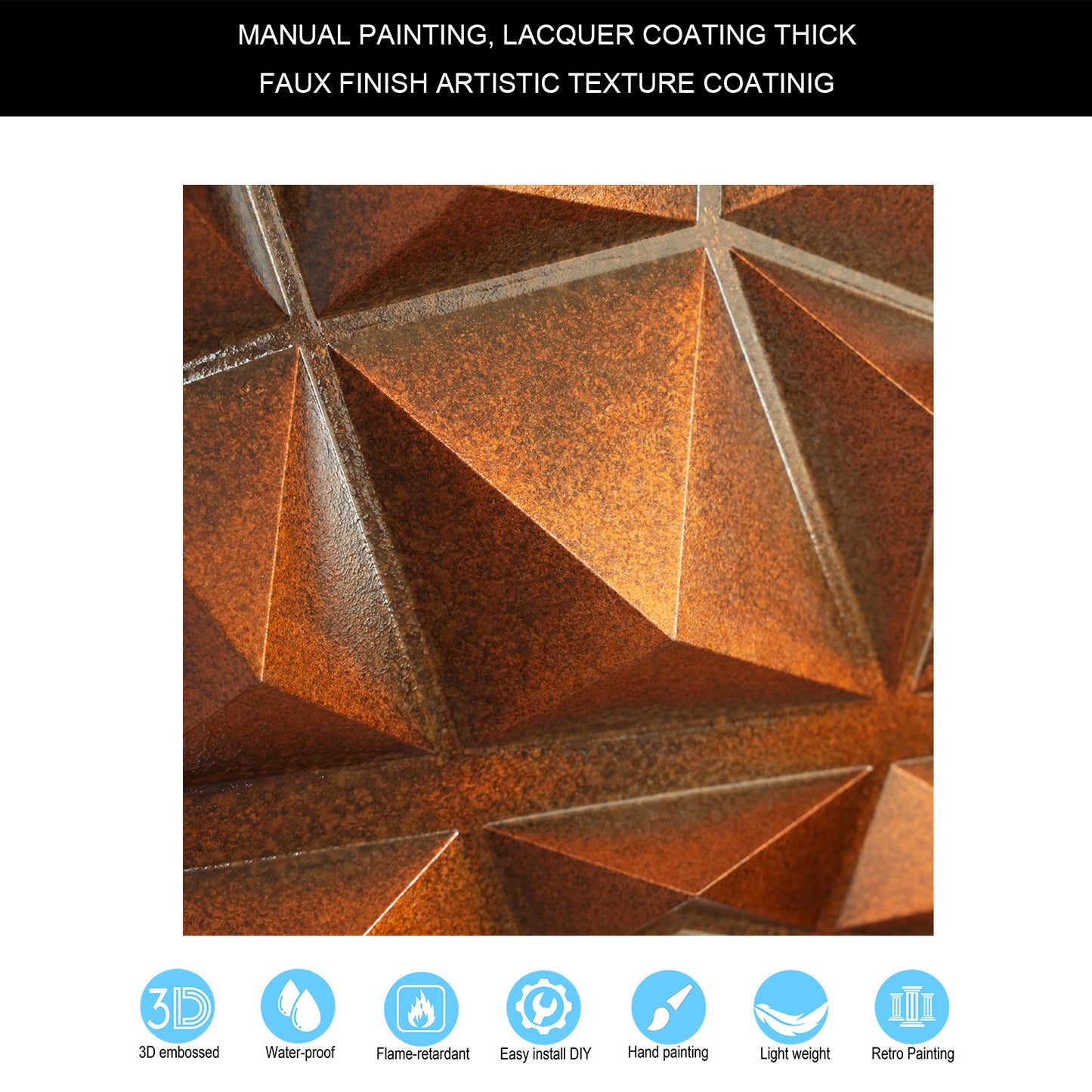 10tiles/lot Decorative PVC Panels for Kitchens, Offices, Living Rooms and Light-Luxury Spaces PLM101