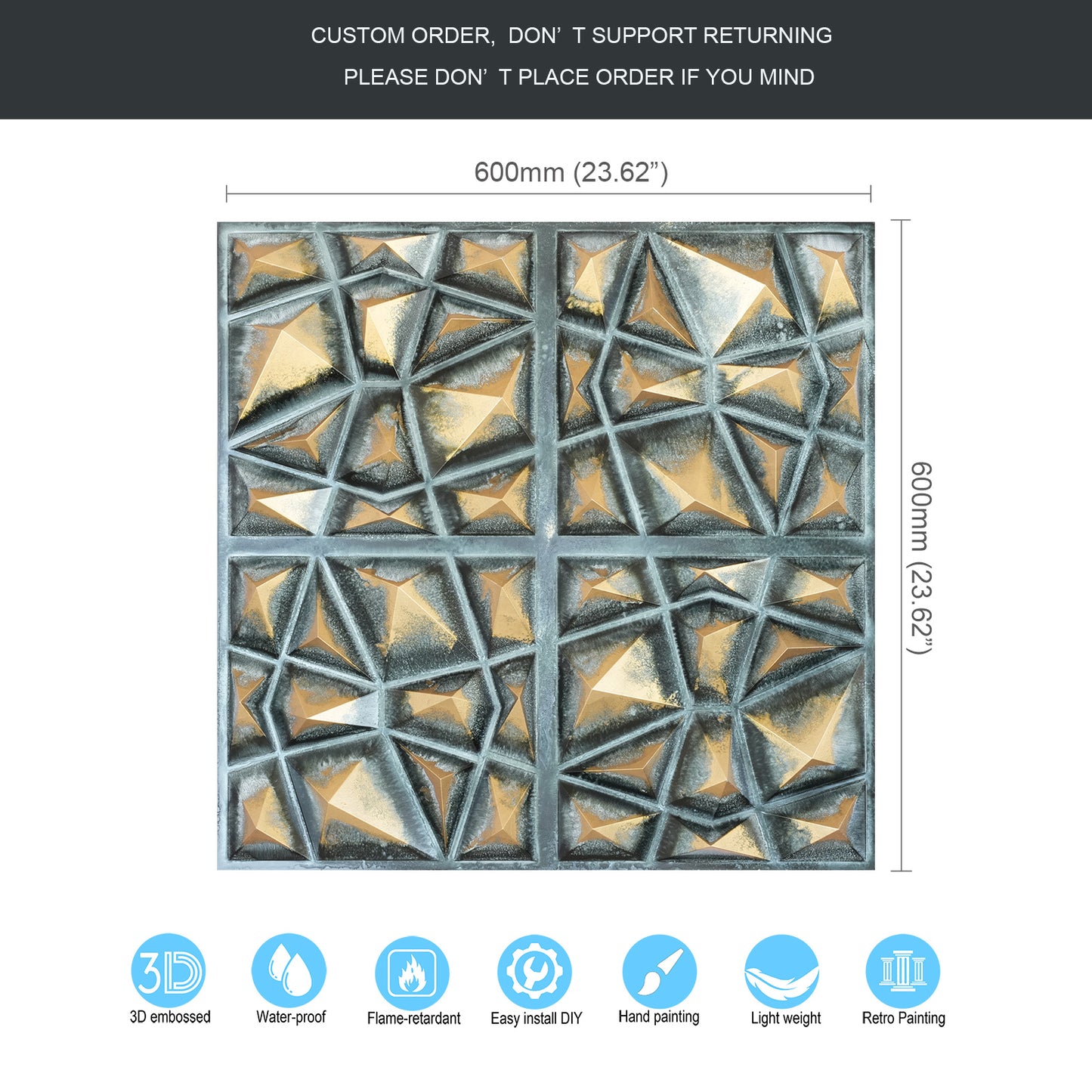 10tiles/lot Artistic Ceiling Tiles for Book Cafés, Literary Shops and Cultural Retail Spaces PLM101