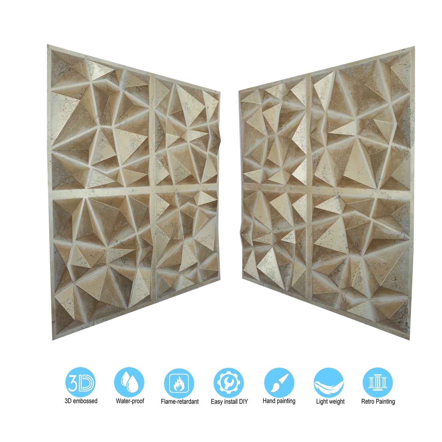 10tiles/lot Vintage Ceiling Tiles for Wine Cellars, Old-World Restaurants and Artistic Rooms PLM101