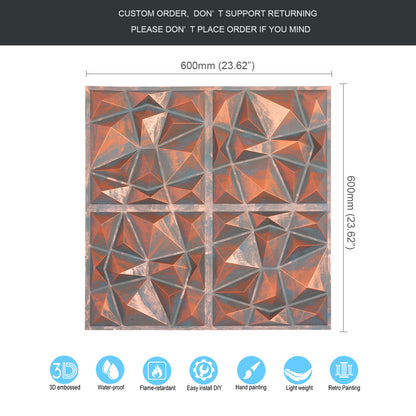 10tiles/lot Decorative PVC Panels for Kitchens, Offices, Living Rooms and Light-Luxury Spaces PLM101