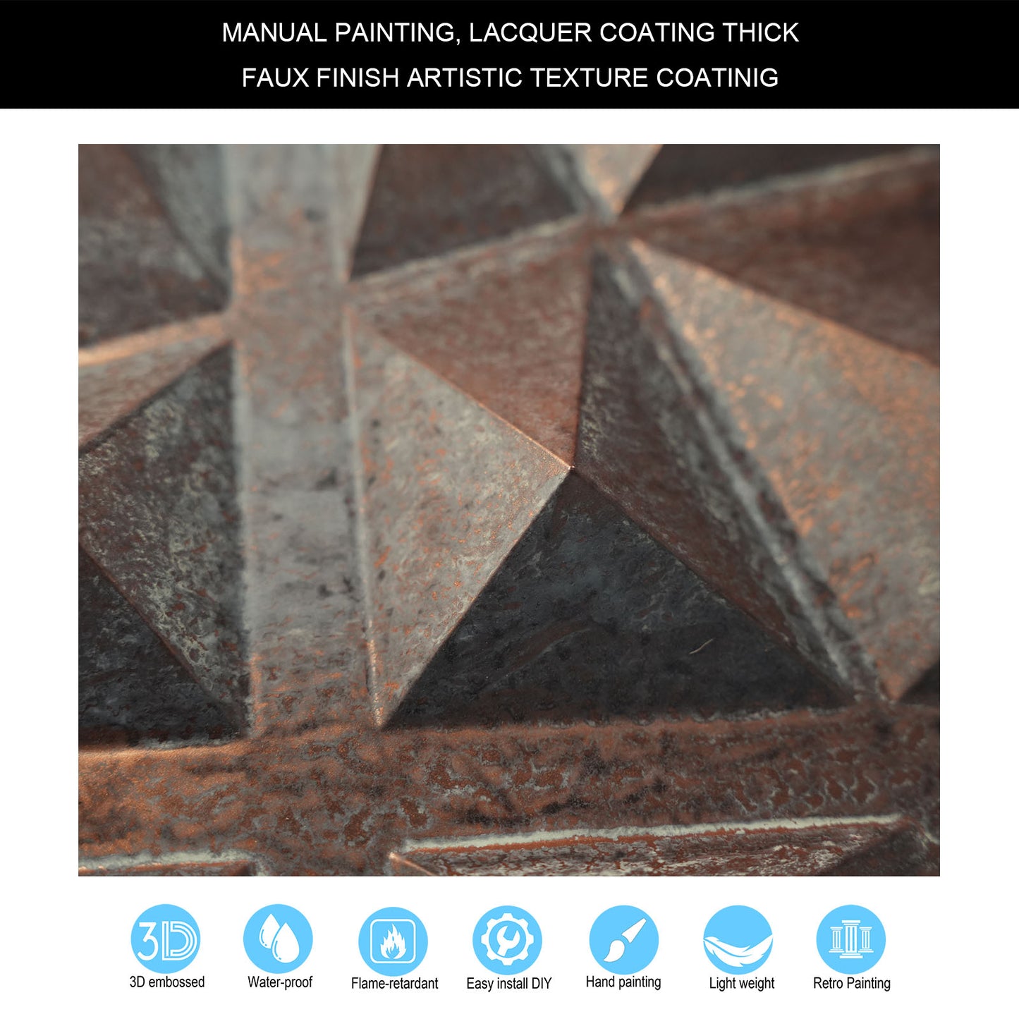 10tiles/lot Decorative PVC Panels for Kitchens, Offices, Living Rooms and Light-Luxury Spaces PLM101