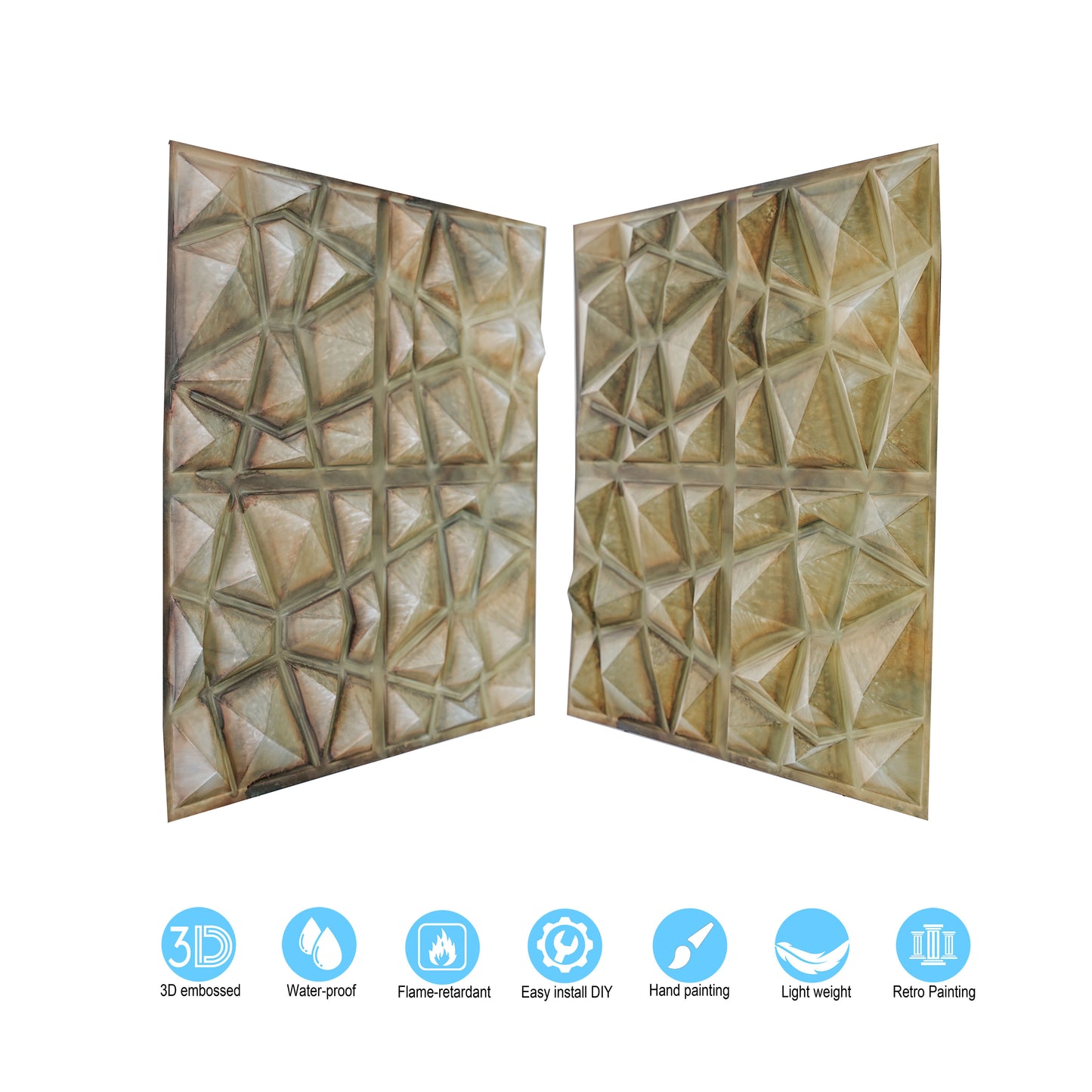 10tiles/lot Vintage Ceiling Tiles for Wine Cellars, Old-World Restaurants and Artistic Rooms PLM101