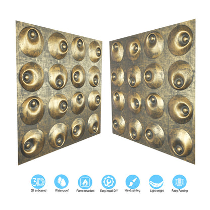 10tiles/lot DIY Faux Metal Ceiling Tile Panels for Café Bars, Studios and Artistic Interiors PLM102