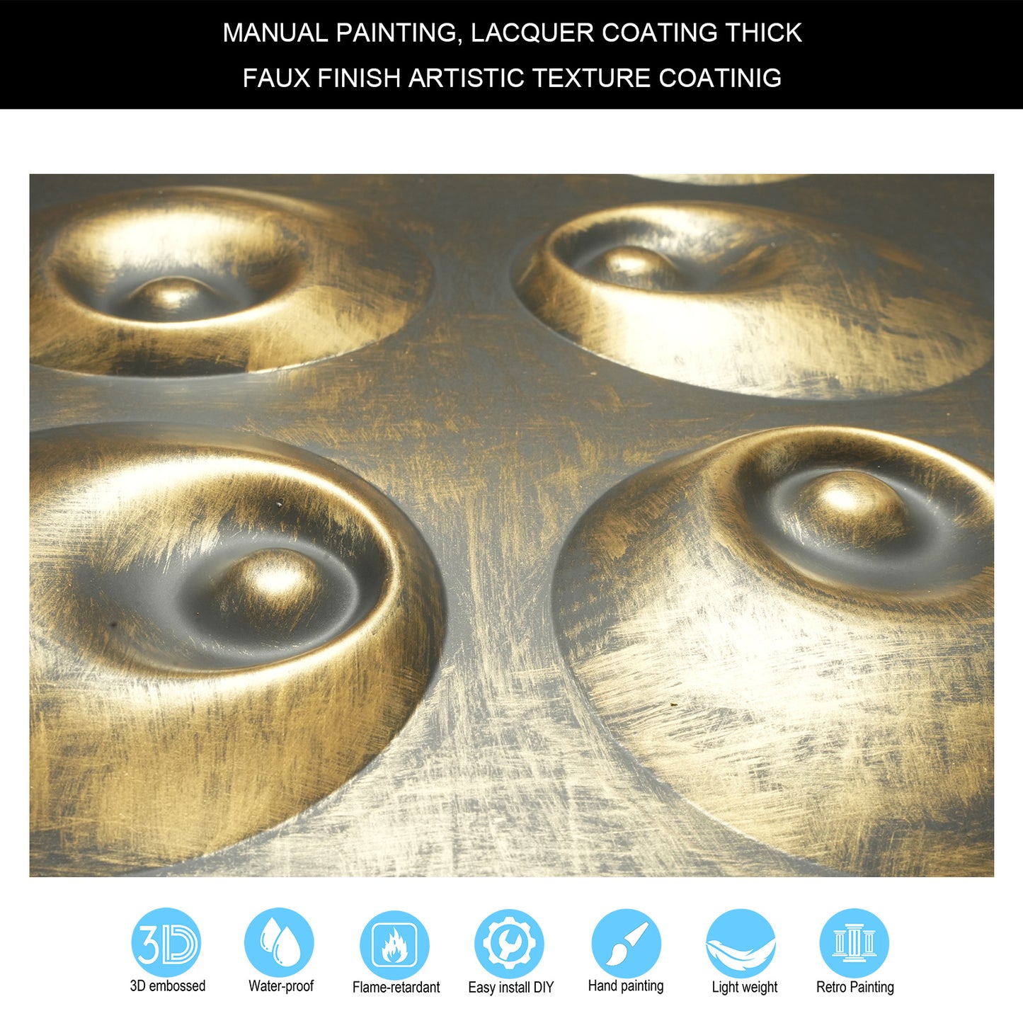 10tiles/lot DIY Faux Metal Ceiling Tile Panels for Café Bars, Studios and Artistic Interiors PLM102