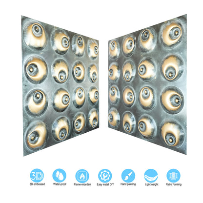 10tiles/lot DIY Faux Metal Ceiling Tile Panels for Café Bars, Studios and Artistic Interiors PLM102