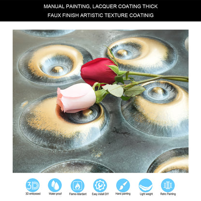 10tiles/lot DIY Faux Metal Ceiling Tile Panels for Café Bars, Studios and Artistic Interiors PLM102