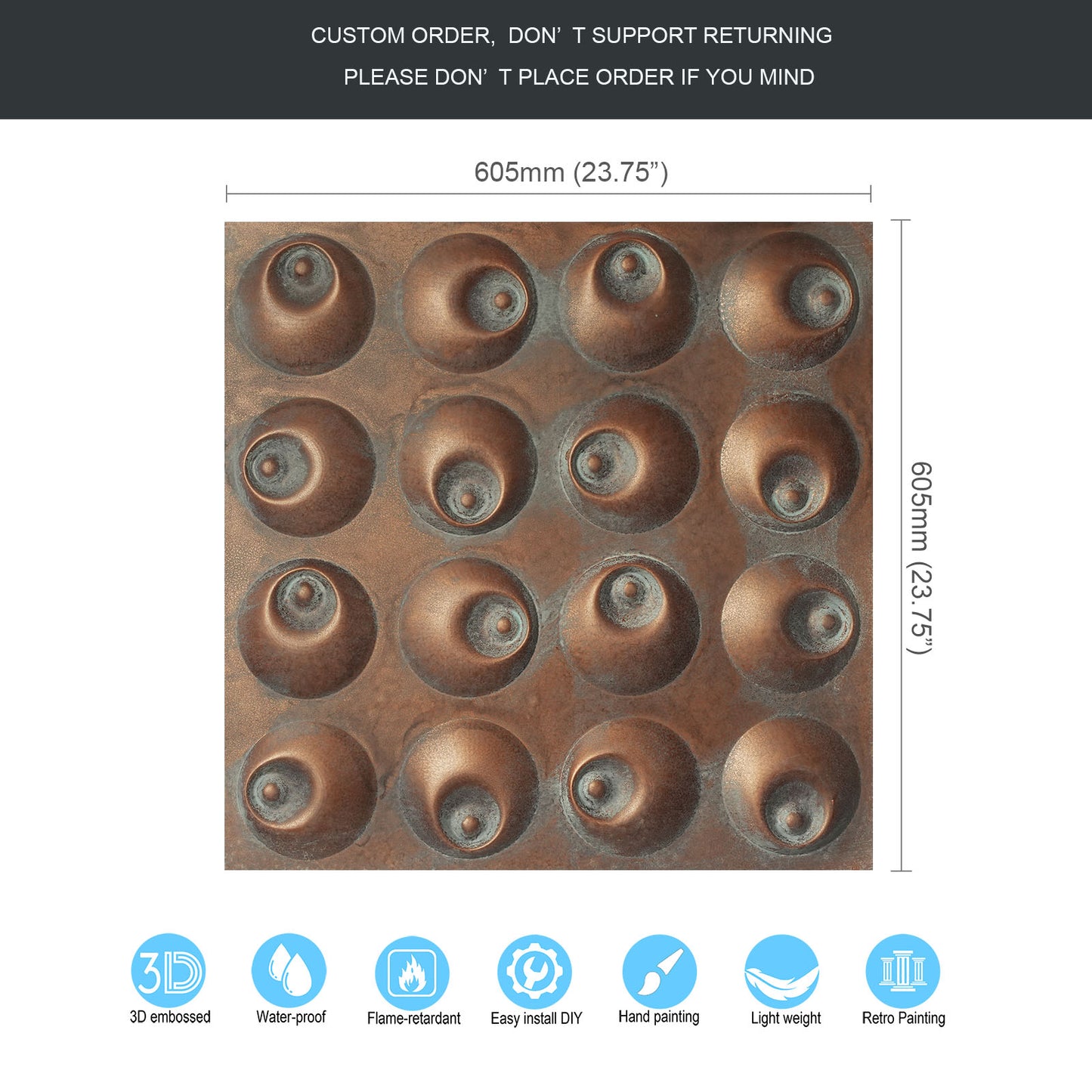 10tiles/lot Artistic Ceiling Tiles for Book Cafés, Literary Shops and Cultural Retail Spaces PLM102