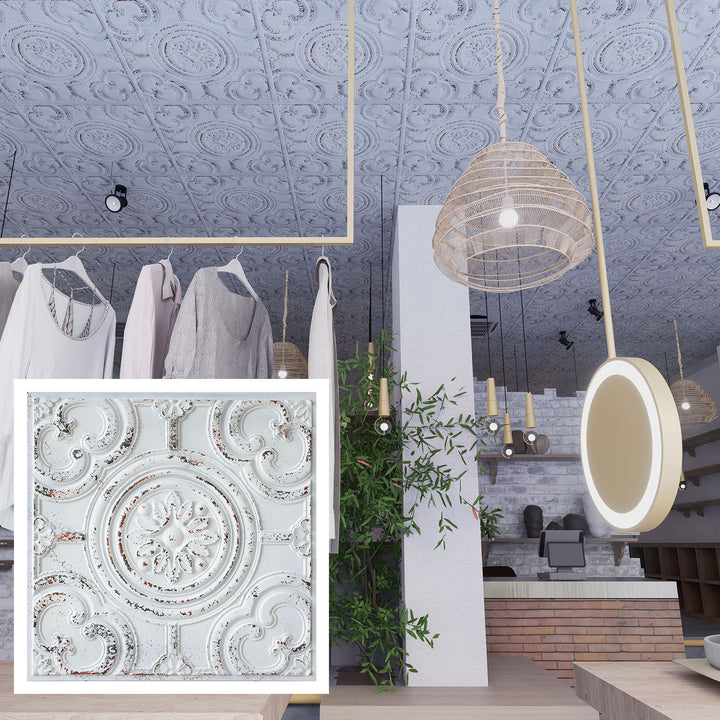 PL37 Distress crack multicolor white