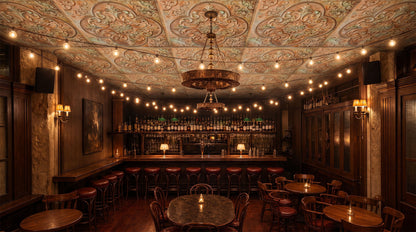 PL88 Palazzo Clay decorative ceiling tiles installed in interior 1