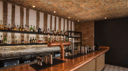 PL88 Palazzo Clay decorative ceiling tiles installed in interior 3